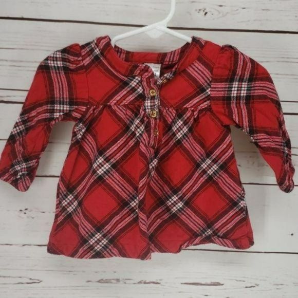 Carter’s Just One You Baby Infant Girls Christmas Plaid Dress 6 months‎ - Picture 4 of 8